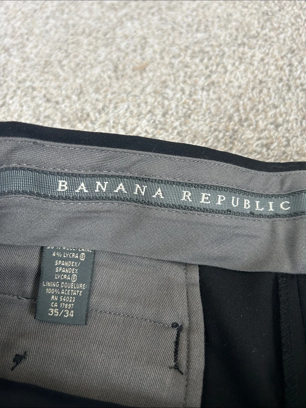 Banana Republic Black Men's Dress Pants - Straight Leg